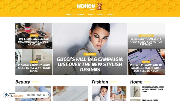 Captura de ecrã de honeyblog.org