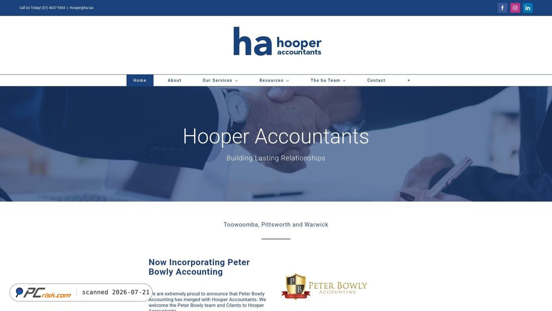 Screenshot of hooperaccountants.com.au