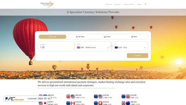 horizoncurrency.com screenshot