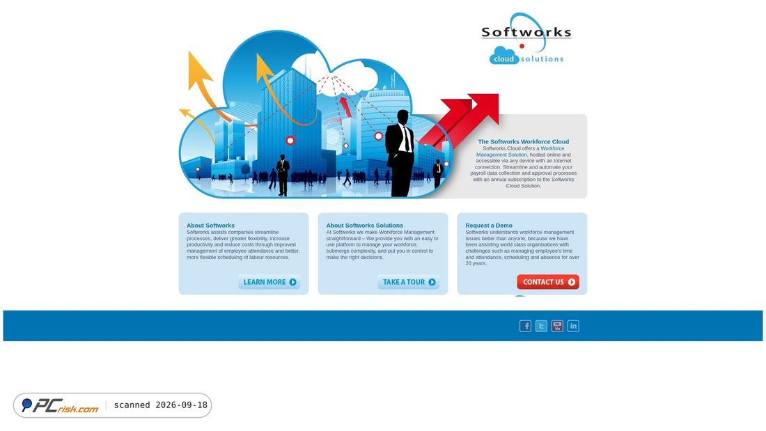 Captura de ecrã de hosted.softworks.com