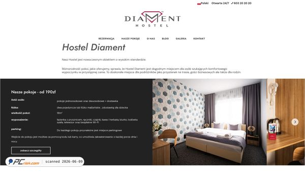 hostel-diament.com screenshot