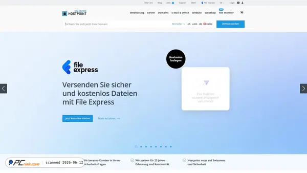 hostpoint.ch screenshot