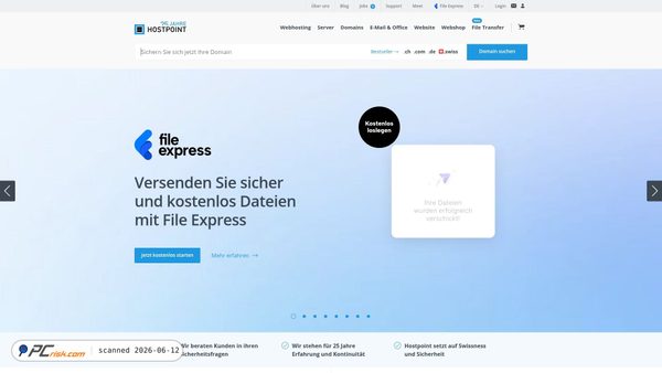 hostpoint.ch screenshot