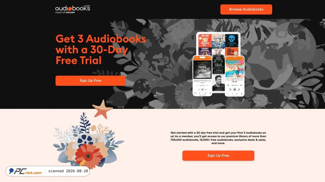 Zrzut ekranu hotaudiobook.com