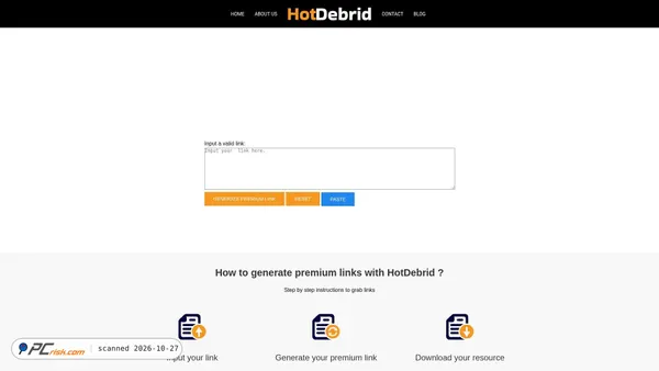 hotdebrid.com screenshot
