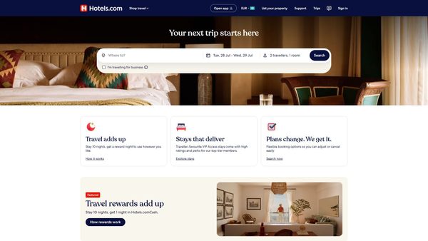 hotels.com screenshot