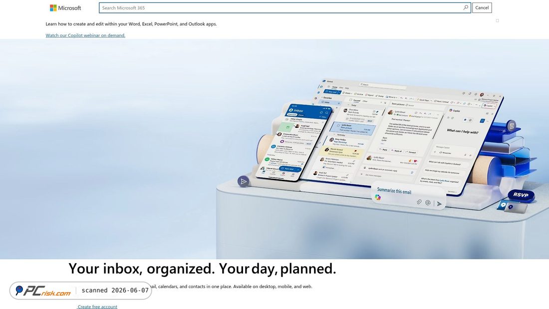 Screenshot of hotmail.com