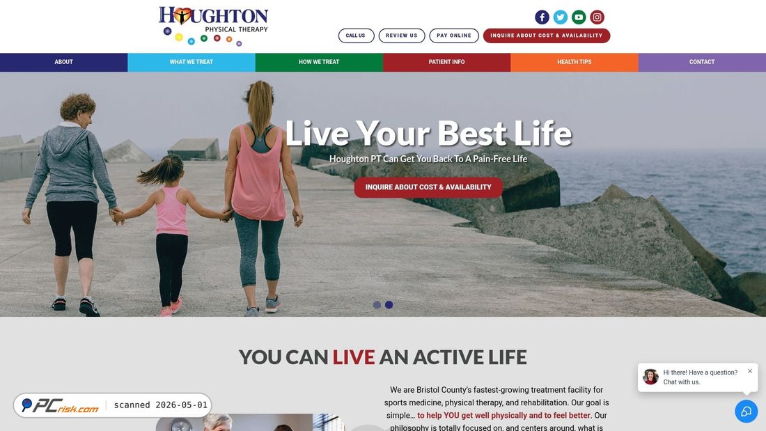 Capture d’écran de houghtonphysicaltherapy.com