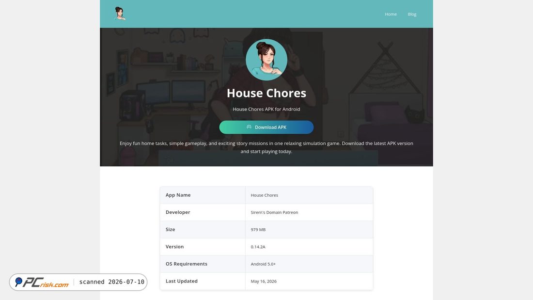 Screenshot of housechoresapk.org