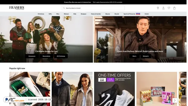 Captura de houseoffraser.co.uk
