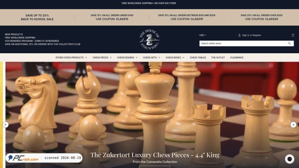 Screenshot di houseofstaunton.com