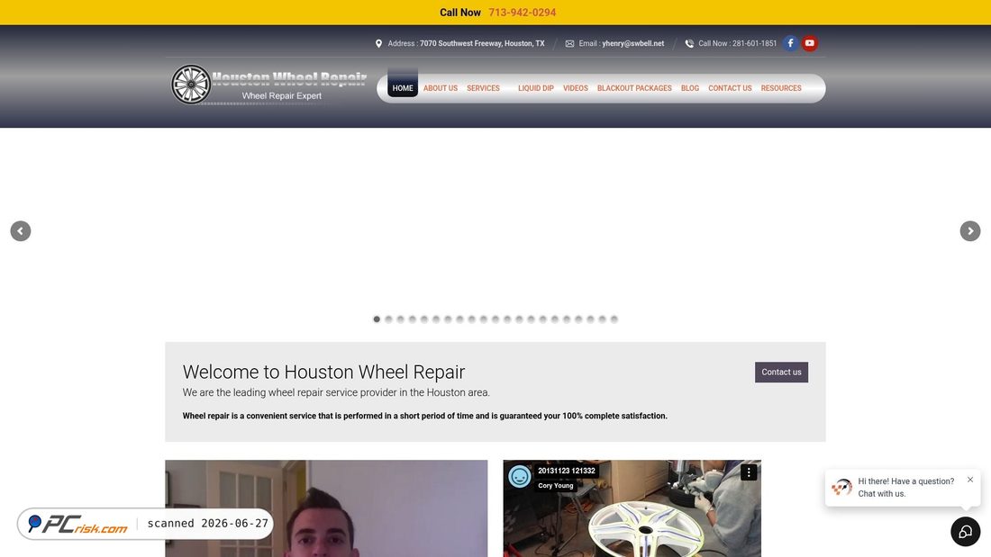 Screenshot of houstonwheelrepair.org