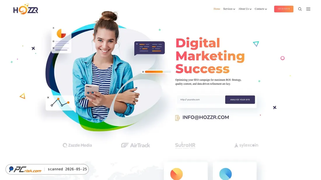 Screenshot of hozzr.com