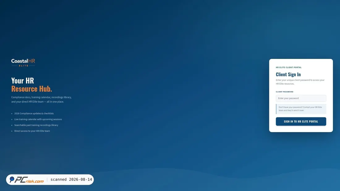 Screenshot of hr-elite-portal.lovable.app