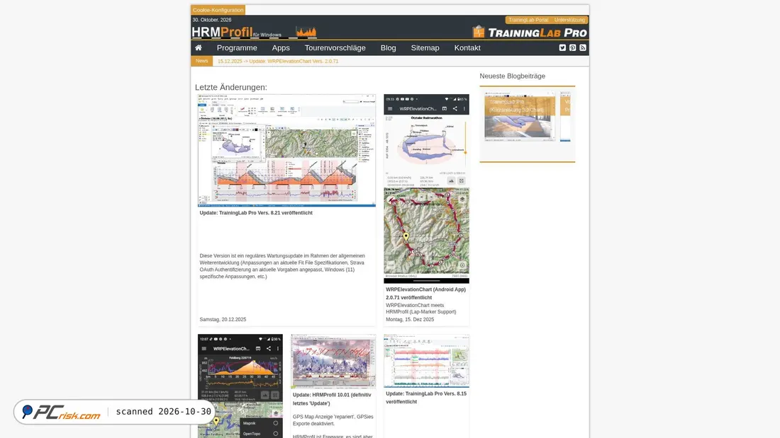 Screenshot of hrmprofil.de