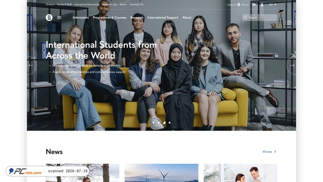Screenshot of hse.ru