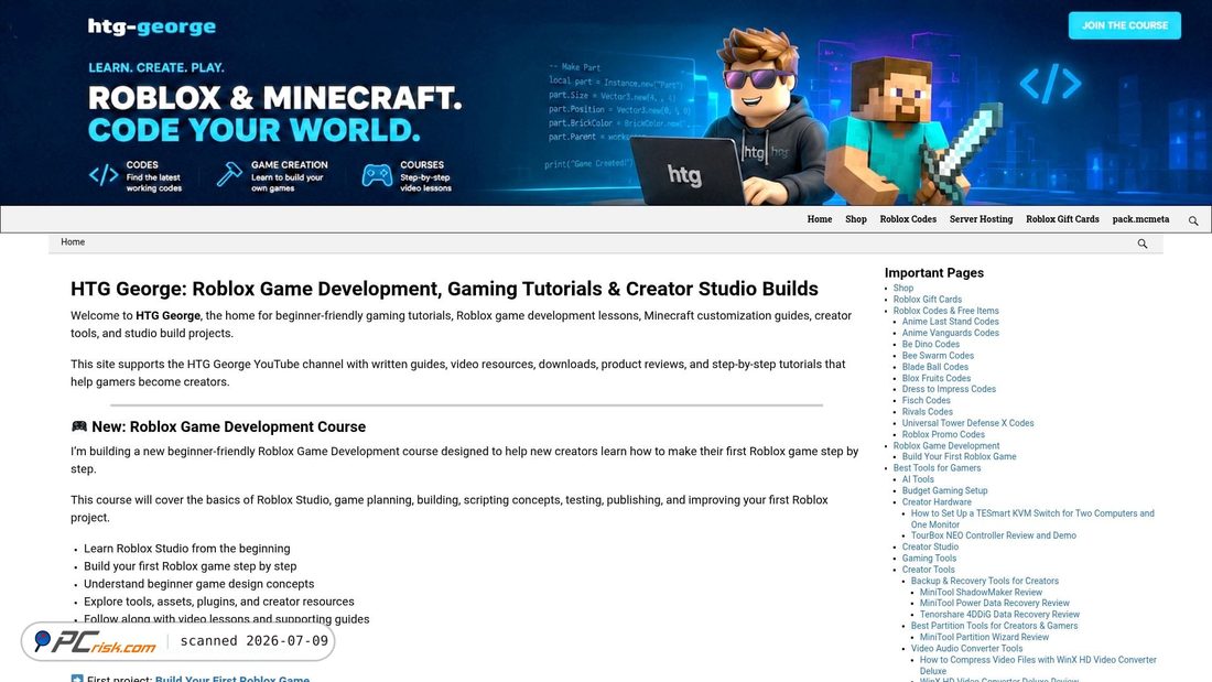 Screenshot von htg-george.com