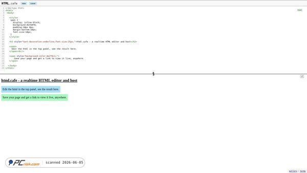 html.cafe screenshot