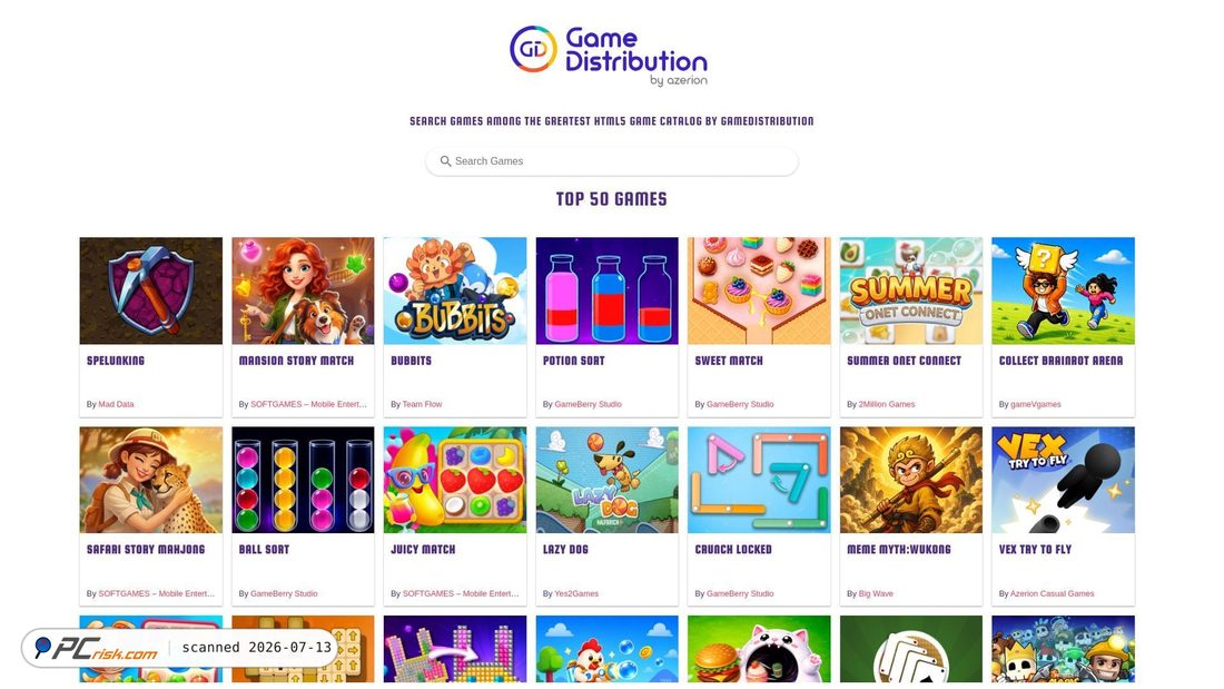Screenshot of html5.gamedistribution.com