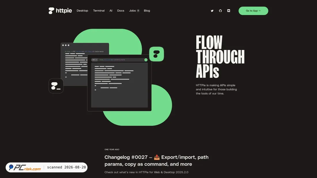 Screenshot of httpie.io