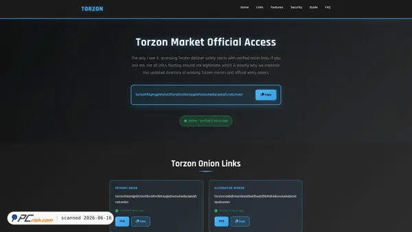 hub.torzon-onion-market.com screenshot