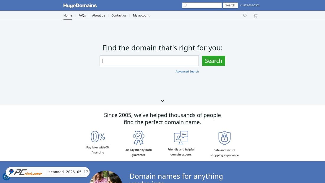 Screenshot of hugedomains.com