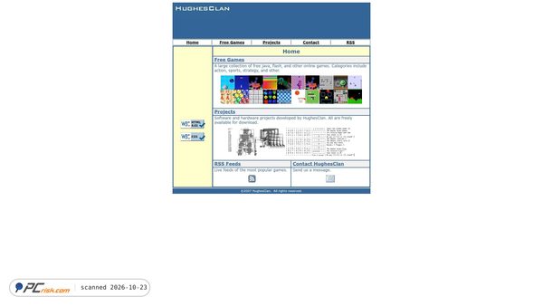 Screenshot di hughesclan.com