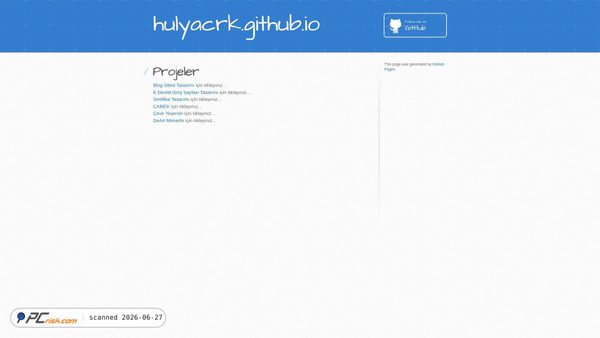 hulyacrk.github.io screenshot