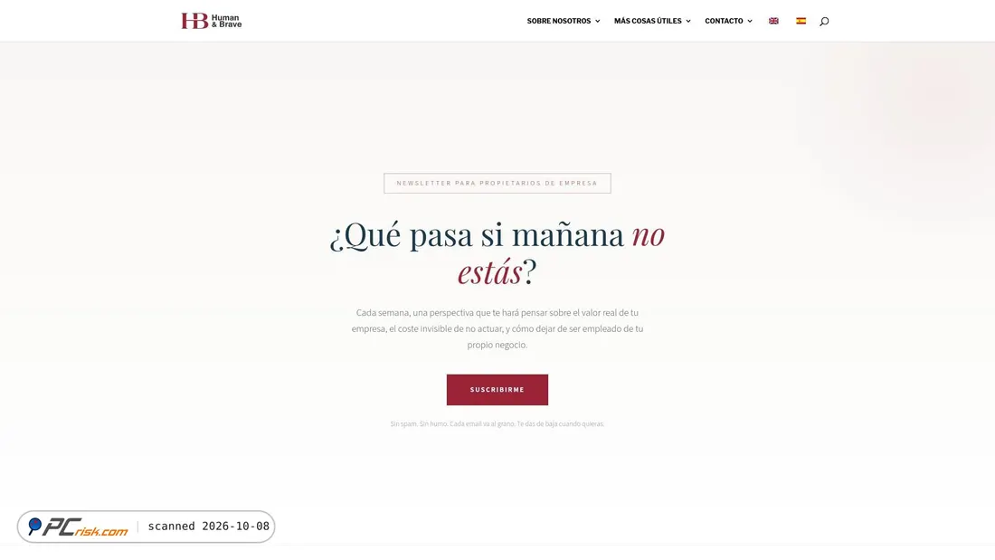 Screenshot of humanandbrave.com