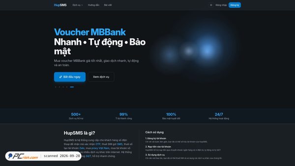 hupsms.com screenshot