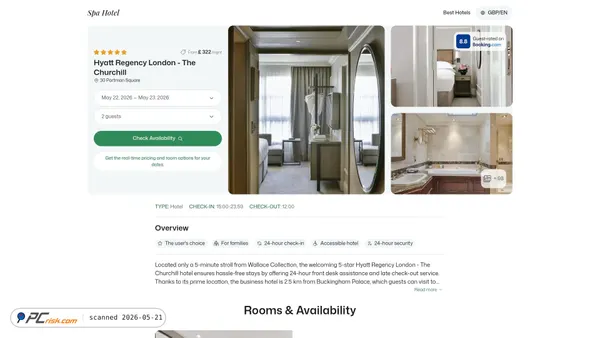 hyattregencylondonthechurchill.spahotel.guru screenshot
