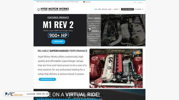 hydemotorworks.com screenshot