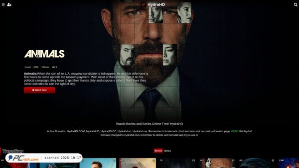 hydrahd.com Screenshot