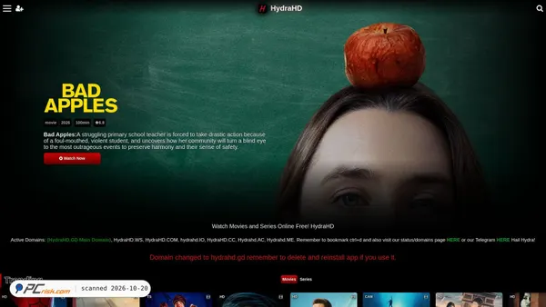 hydrahd.gd Screenshot