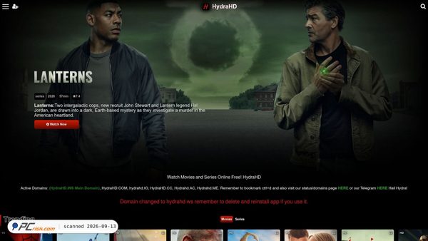 Screenshot van hydrahd.io
