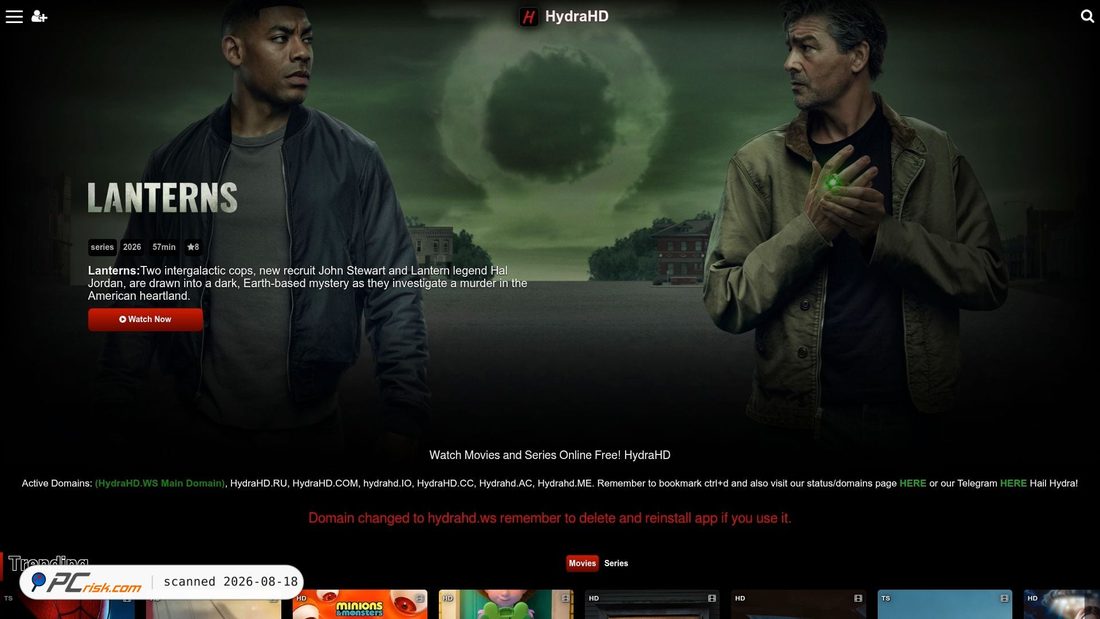 Screenshot of hydrahd.ru