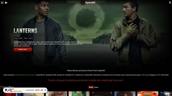hydrahd.ws screenshot