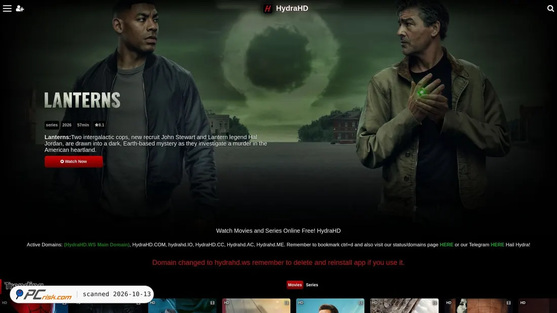 Screenshot von hydrahd.ws