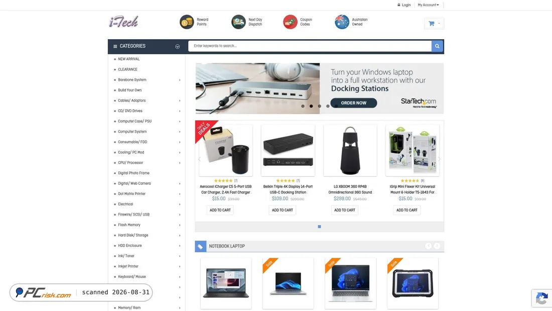 Screenshot of i-tech.com.au