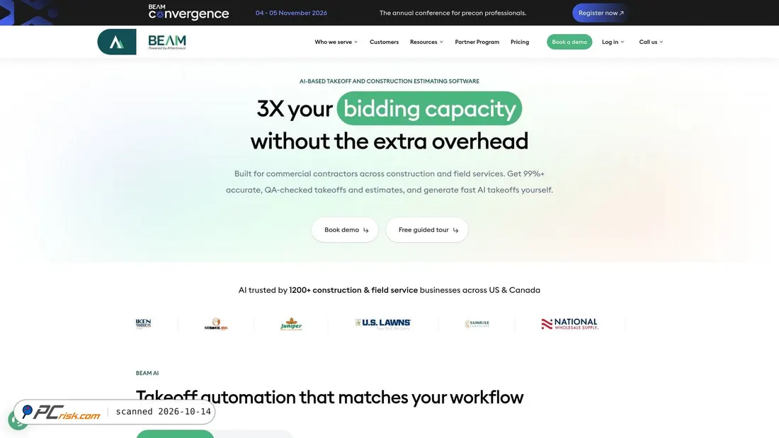 Captura de ecrã de ibeam.ai