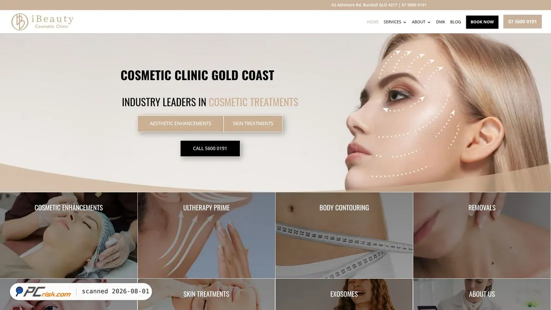 Screenshot of ibeautycosmeticclinic.com.au