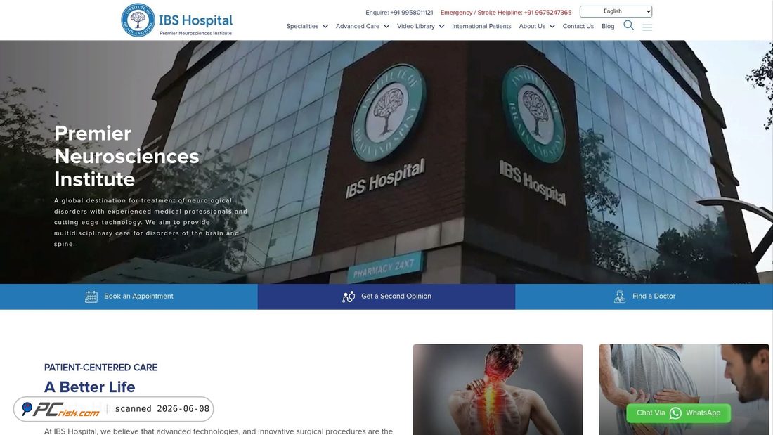 Zrzut ekranu ibshospitals.com