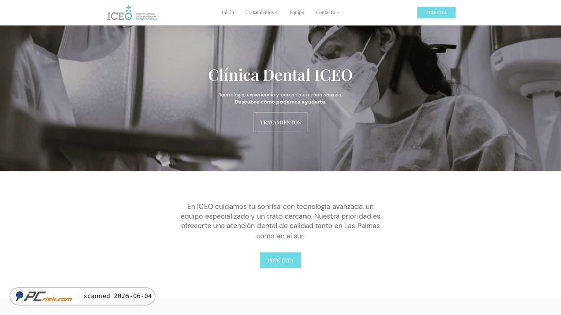 Screenshot of iceodental.com