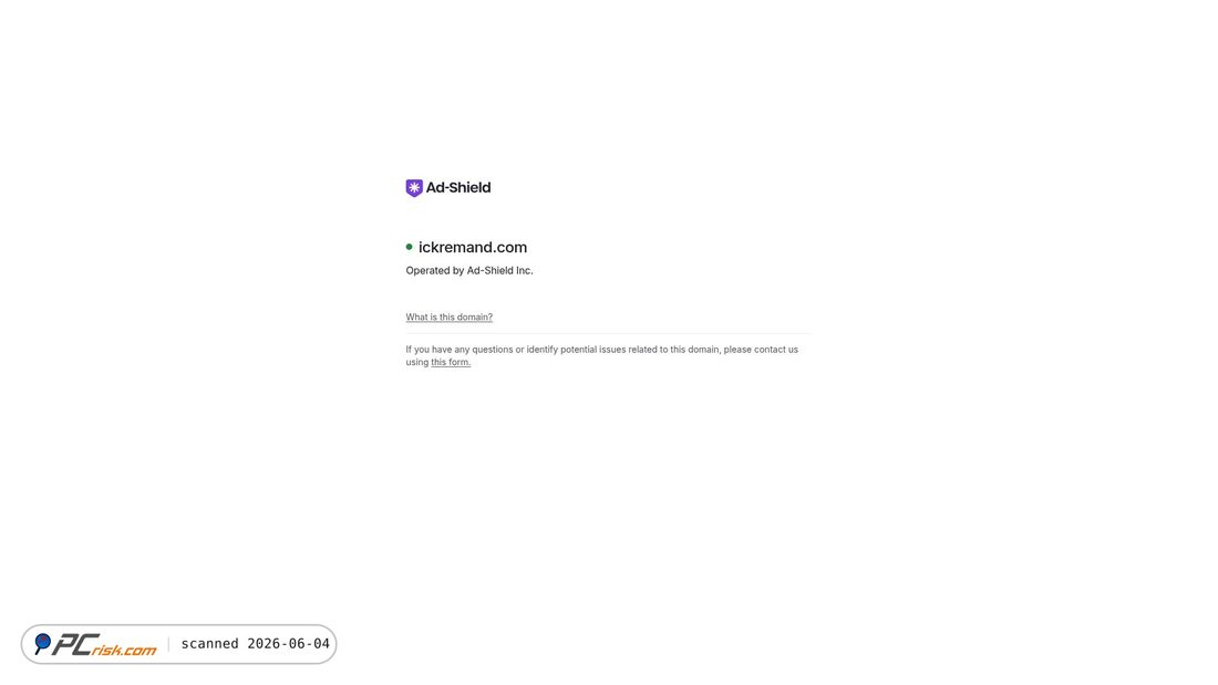 Screenshot of ickremand.com