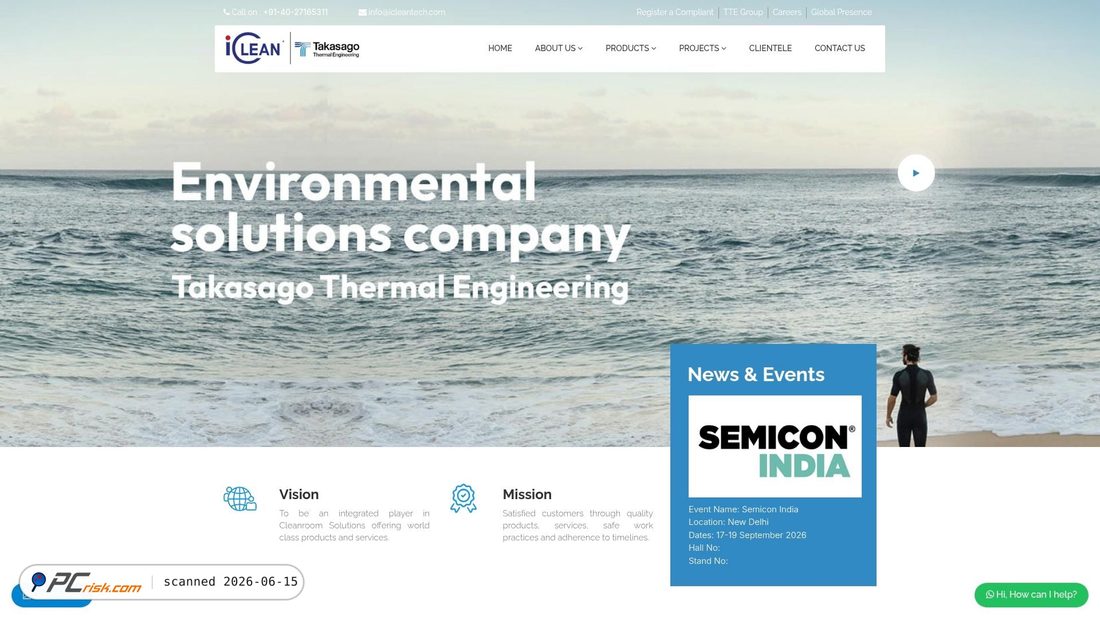 Screenshot of icleantech.com