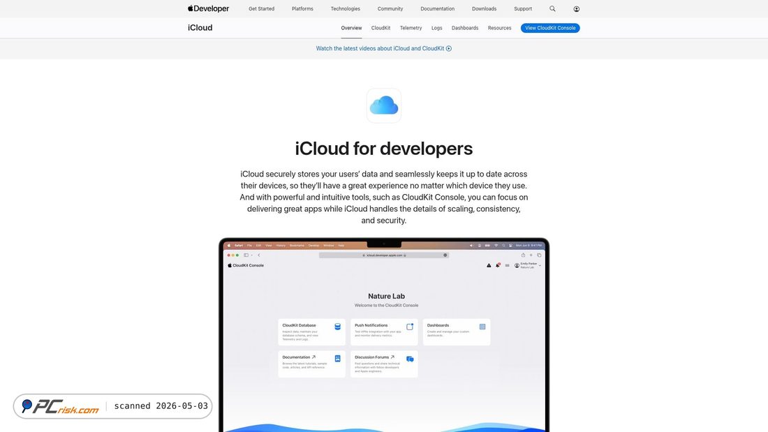 Capture d’écran de icloud-content.com
