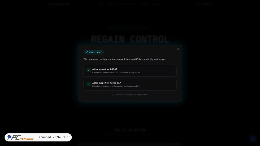 Screenshot of icloudfix.pro