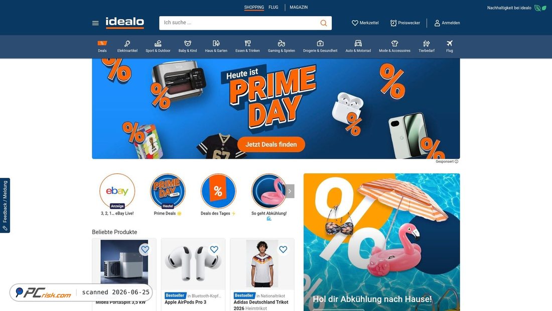 Screenshot of idealo.de