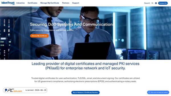 identrust.com screenshot