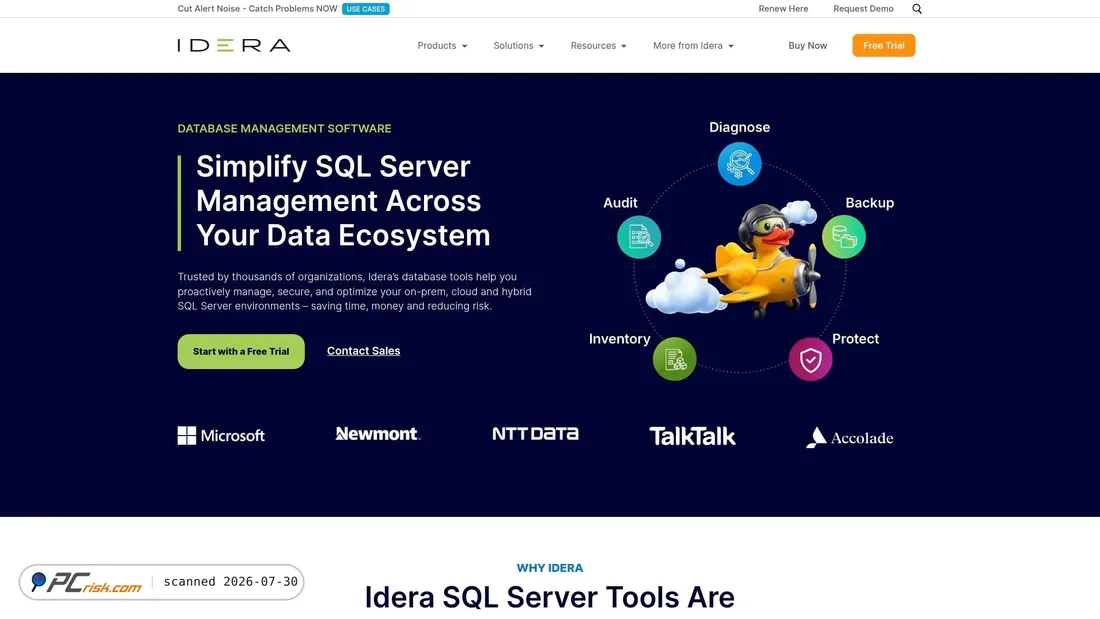 Screenshot of idera.com